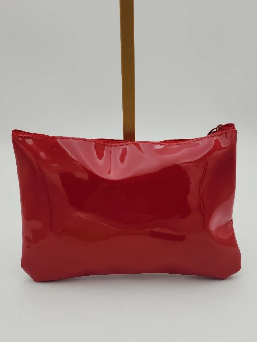 Estee Lauder Makeup Or Travel Bag In Red, Faux Patent Leather.